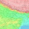 Mappa topografica Gange, altitudine, rilievo