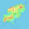 Mappa topografica Eivissa, altitudine, rilievo