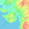 Mappa topografica Gujarat, altitudine, rilievo