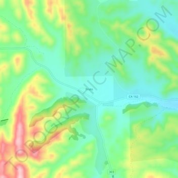 Mappa topografica Fruto, altitudine, rilievo