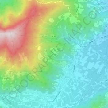 Mappa topografica Gallian, altitudine, rilievo