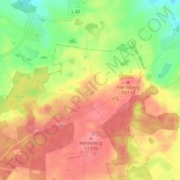 Mappa topografica Hoikendorf, altitudine, rilievo