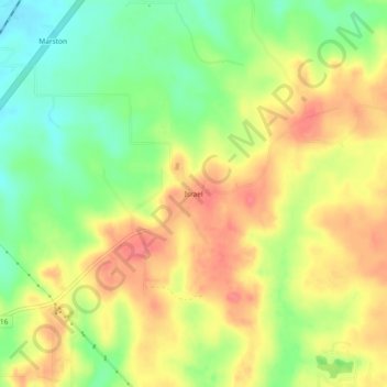 Mappa topografica Israel, altitudine, rilievo
