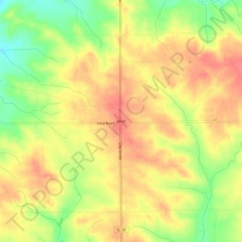 Mappa topografica Ideal, altitudine, rilievo