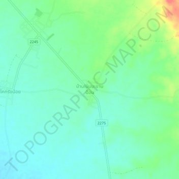 Mappa topografica Ban Noen Makhampom, altitudine, rilievo