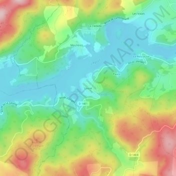 Mappa topografica Lixirié, altitudine, rilievo