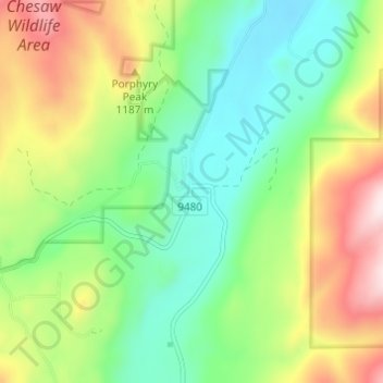 Mappa topografica Chesaw, altitudine, rilievo