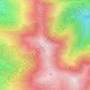 Mappa topografica Hautacam, altitudine, rilievo