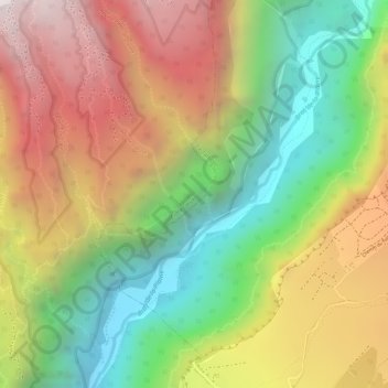 Mappa topografica Ilet Marron, altitudine, rilievo
