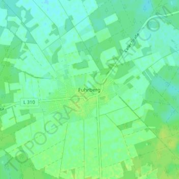 Mappa topografica Fuhrberg, altitudine, rilievo