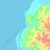 Mappa topografica Bagasawe, altitudine, rilievo