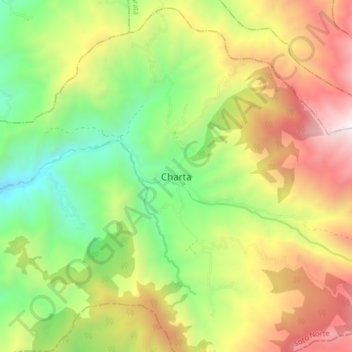 Mappa topografica Charta, altitudine, rilievo