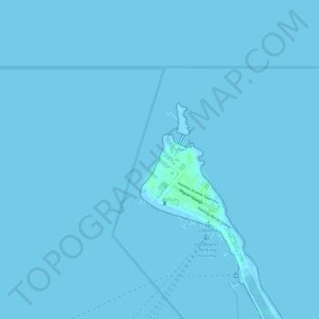 Mappa topografica Playa Norte, altitudine, rilievo