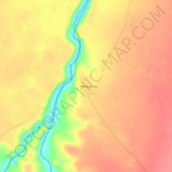 Mappa topografica Abreus, altitudine, rilievo