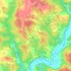 Mappa topografica Chauzanaud, altitudine, rilievo