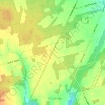 Mappa topografica Profits Corner, altitudine, rilievo