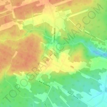 Mappa topografica Saint-Pons, altitudine, rilievo