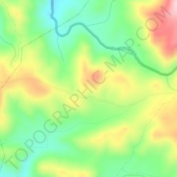 Mappa topografica Rociana, altitudine, rilievo
