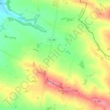 Mappa topografica A Labourdasse, altitudine, rilievo