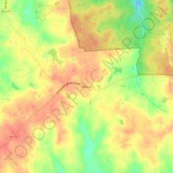 Mappa topografica Belona, altitudine, rilievo