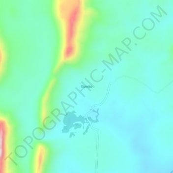 Mappa topografica Bonito, altitudine, rilievo