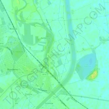 Mappa topografica Ospitale, altitudine, rilievo