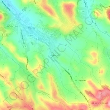 Mappa topografica Al Caussé, altitudine, rilievo