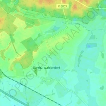 Mappa topografica Wahlendorf, altitudine, rilievo