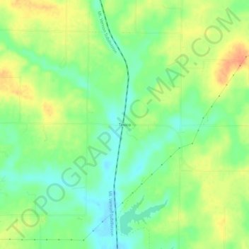 Mappa topografica Texico, altitudine, rilievo