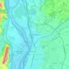 Mappa topografica Bourg-lès-Valence, altitudine, rilievo
