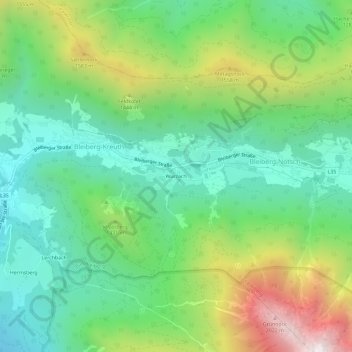 Mappa topografica Wurzach, altitudine, rilievo