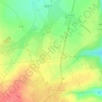 Mappa topografica Le Meuse, altitudine, rilievo