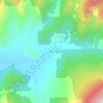 Mappa topografica Placer, altitudine, rilievo