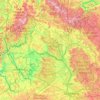 Mappa topografica Haßberge, altitudine, rilievo