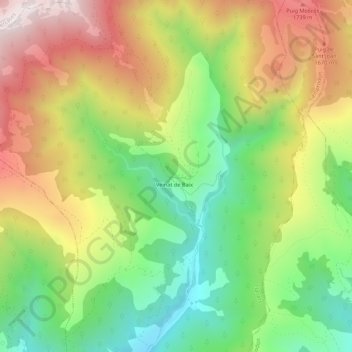 Mappa topografica Feitús, altitudine, rilievo