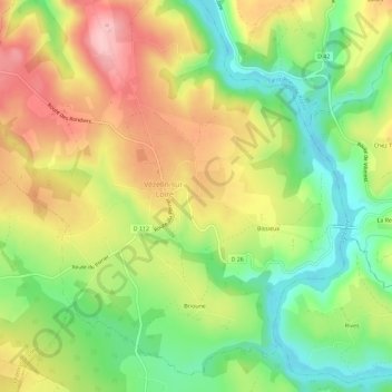 Mappa topografica Buissant, altitudine, rilievo