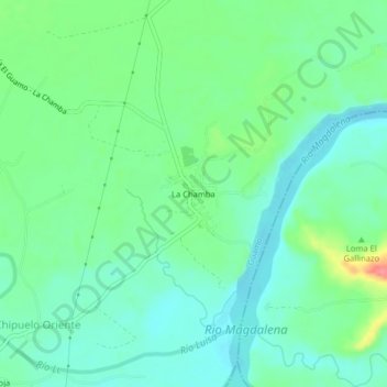 Mappa topografica La Chamba, altitudine, rilievo