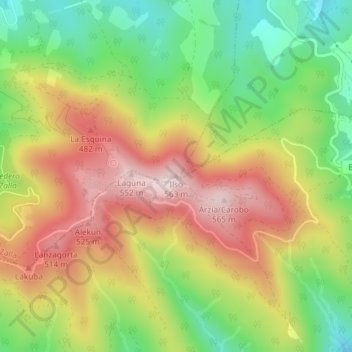 Mappa topografica Ilso, altitudine, rilievo