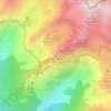 Mappa topografica Cime Nègre, altitudine, rilievo