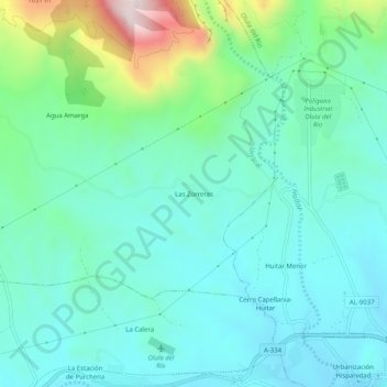 Mappa topografica Las Zorreras, altitudine, rilievo