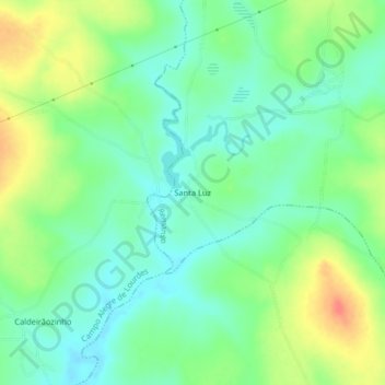 Mappa topografica Santa Luz, altitudine, rilievo