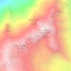 Mappa topografica Cerro Catedral de Lo Valdés Sur, altitudine, rilievo
