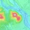 Mappa topografica Šmarjetna gora, altitudine, rilievo