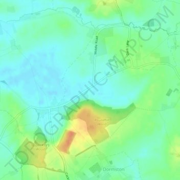 Mappa topografica Stock Green, altitudine, rilievo