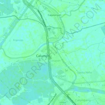 Mappa topografica Poblacion, altitudine, rilievo