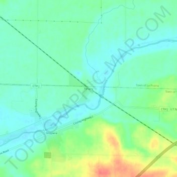 Mappa topografica Tiffany, altitudine, rilievo