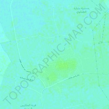 Mappa topografica Al Husayniyah, altitudine, rilievo