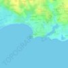 Mappa topografica Men Meur, altitudine, rilievo