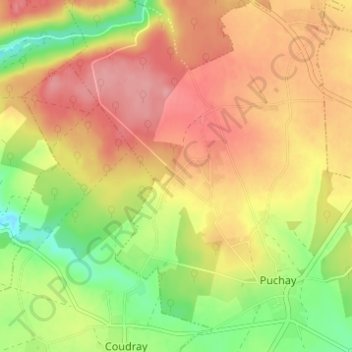 Mappa topografica Les Mesnils, altitudine, rilievo