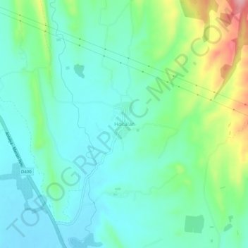 Mappa topografica Hocalar, altitudine, rilievo